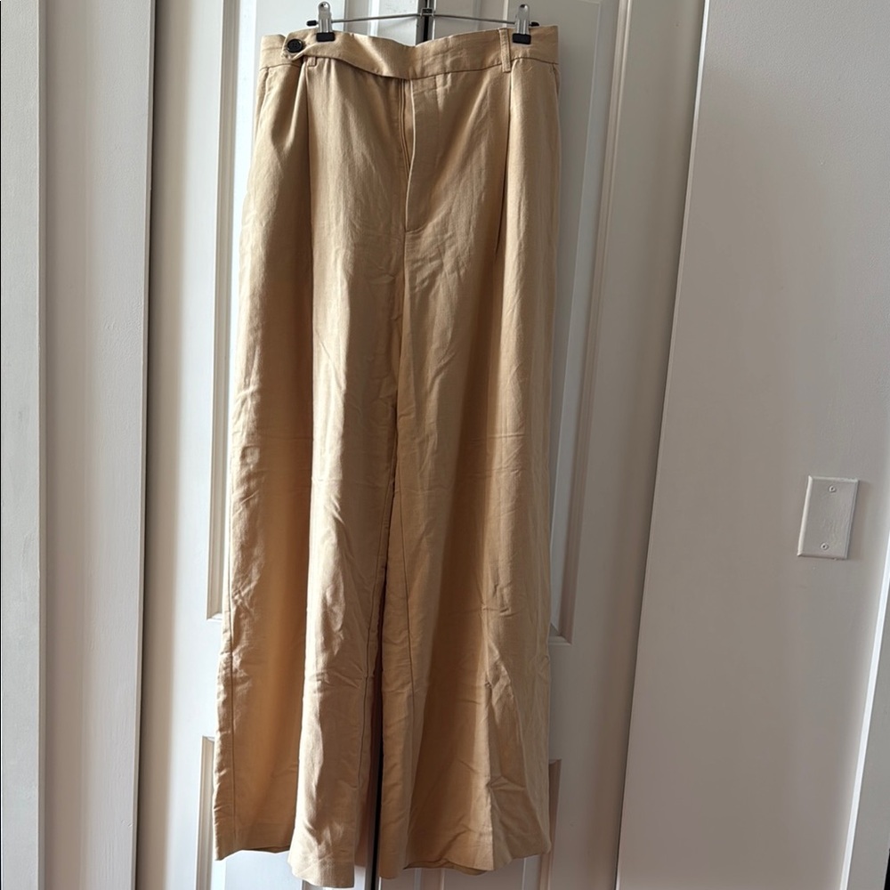 Zara Tan Wide Leg Trousers (size XL)